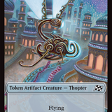 Golem (0015) // Thopter (0009) Double-Sided Token [Aetherdrift Tokens]