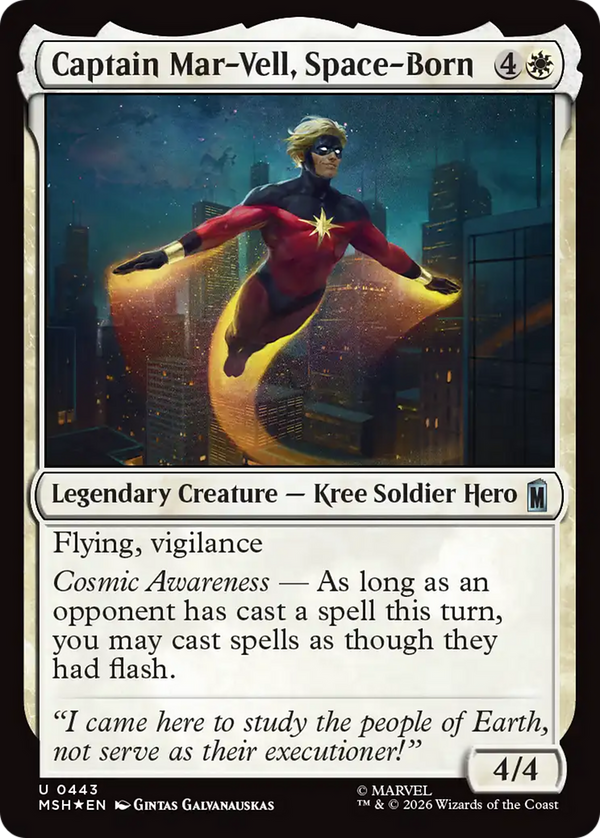 Captain Mar-Vell, Space-Born (Surge Foil) [Marvel Super Heroes]