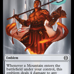 Rebel // Koth, Fire of Resistance Emblem Double-Sided Token [Phyrexia: All Will Be One Tokens]