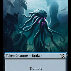 Warrior // Kraken Double-Sided Token [March of the Machine Tokens]