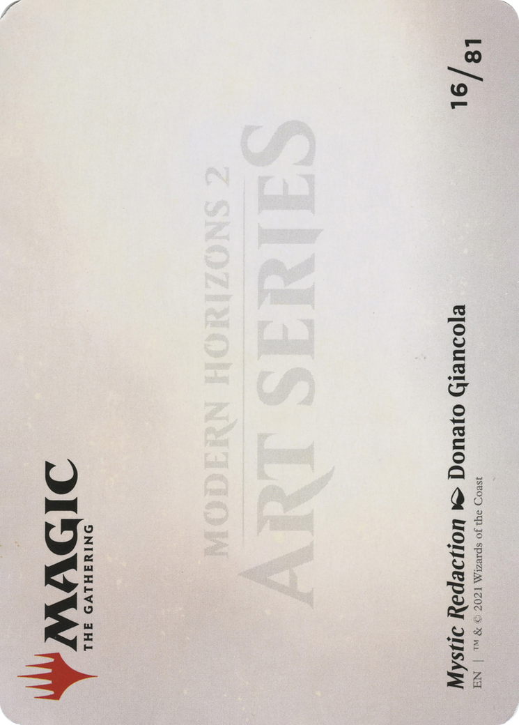 Mystic Redaction // Mystic Redaction (AMH2-016) (Borderless) [Modern Horizons 2 Art Series]