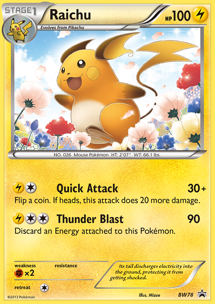 Raichu - BW78 [BW Black Star Promos]