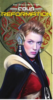 cover titled 'Reformation' with a character in regal attire against a decorative background.