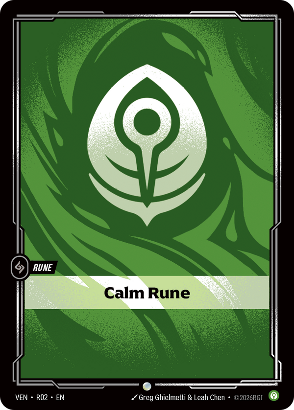 Riftbound Rune: Calm Rune. [NO TEXT]