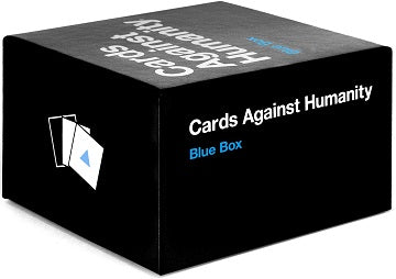 Black box with 'Cards Against Humanity' branding on a white background