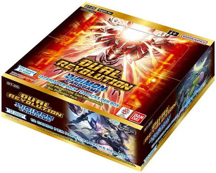 Card game box with 'Dual Revolution' branding on a white background