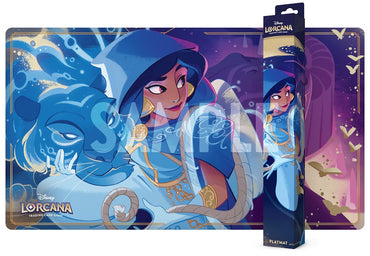 Playmat with character design and packaging on a white background