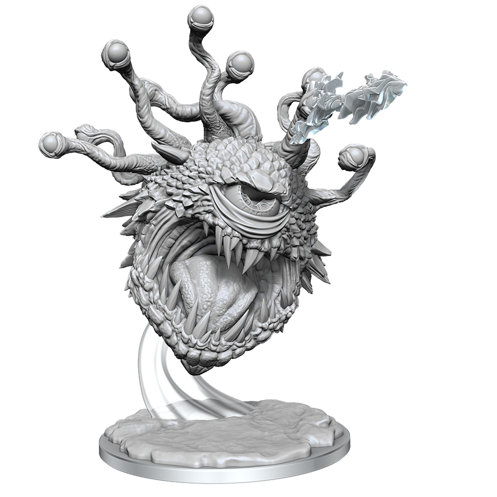 Unpainted fantasy dragon miniature on a white background