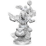 White plastic figurine with intricate details on a white background