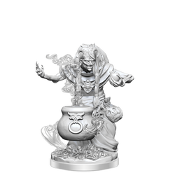 White plastic figurine with detailed design on a white background