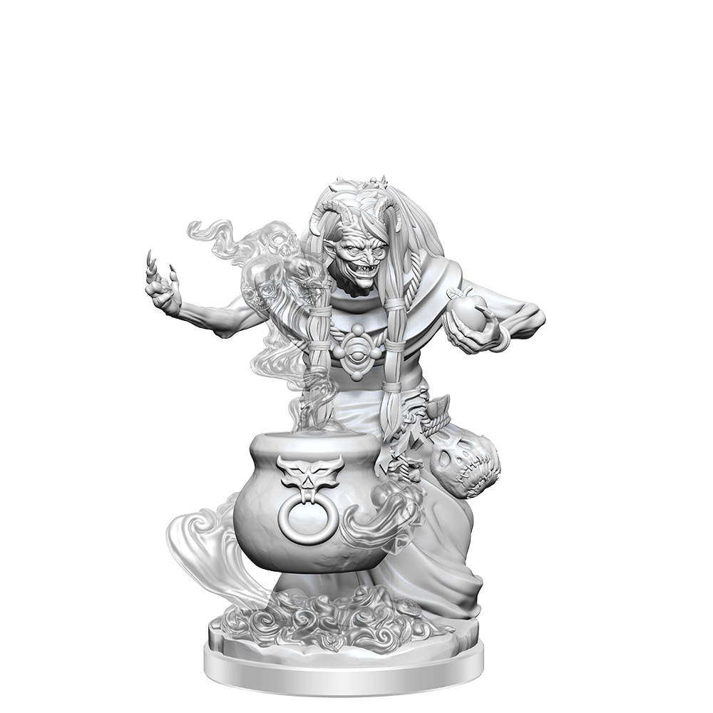 White plastic figurine with detailed design on a white background