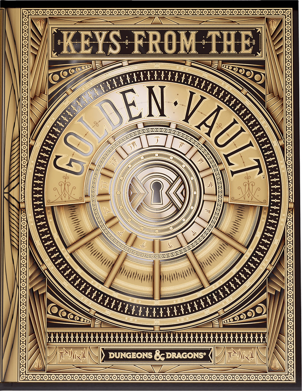 Cover of 'Keys from the Golden Vault' for Dungeons & Dragons with intricate design and text.