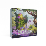 Board game box for 'Ever Bloom' with a colorful illustration of a creature in a forest setting.