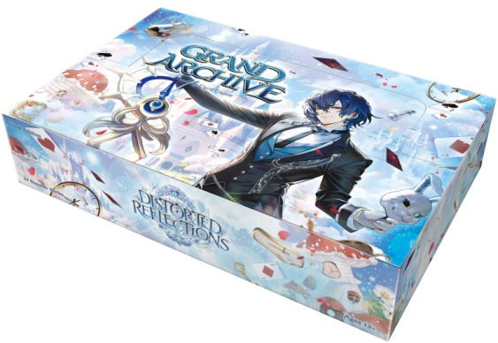 Board game box titled 'Grand Archive' with anime-style artwork on a white background