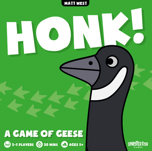 Game cover of 'Honk! A Game of Geese' with a cartoon goose on a green background.