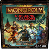 Monopoly Dungeons & Dragons game box with characters and dragons on a blue background