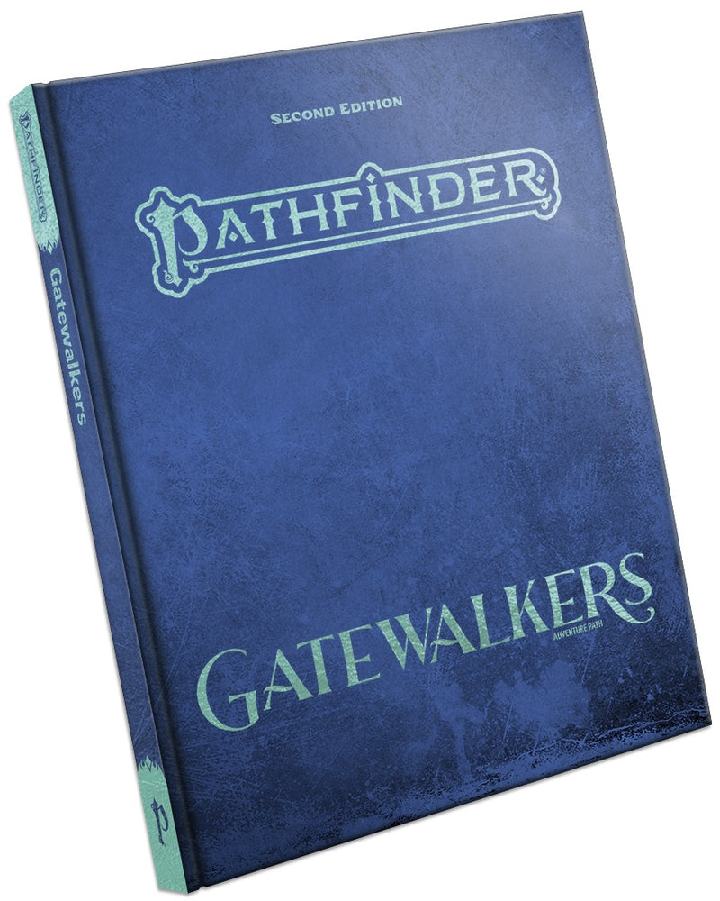 Blue book titled 'Pathfinder Second Edition: Gatewalkers' on a white background