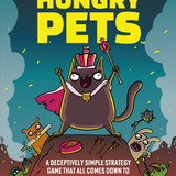 Cover of 'Power Hungry Pets' game with cartoon animals and text on a dark background