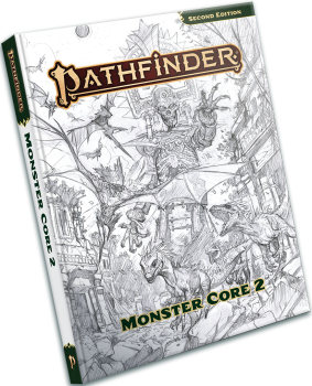 Pathfinder 2E MONSTER CORE 2 SKETCH COVER