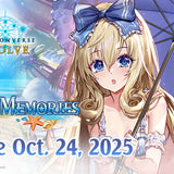 Promotional image for 'Shadowverse Evolve' Seaside Memories Special Set with character holding an umbrella.
