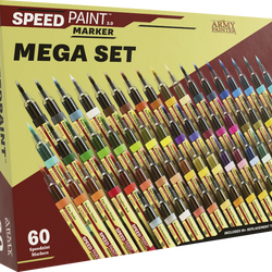 Box of Speed Paint 2.0 Marker Mega Set with 60 markers displayed.