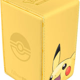 Yellow card holder with Pikachu design and Ultra Pro branding