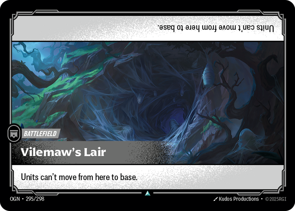 Riftbound Battlefield: Vilemaw's Lair. Units can't move from here to base.