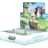 Frieren Beyond Journey's End trading card game box with character illustrations on a white background