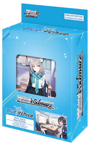 Blue Archive trading card game packaging with anime-style illustration