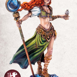 Statue of Ygrid the Giantess from Dungeons & Dragons on a white background