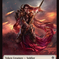 Soldier // Shark Double-Sided Token [Reality Fracture Commander Tokens]