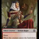 Human Rogue // Plot Double-Sided Token [Outlaws of Thunder Junction: Breaking News Tokens]