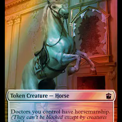 Horse // Clue (0053) Double-Sided Token (Surge Foil) [Doctor Who Tokens]