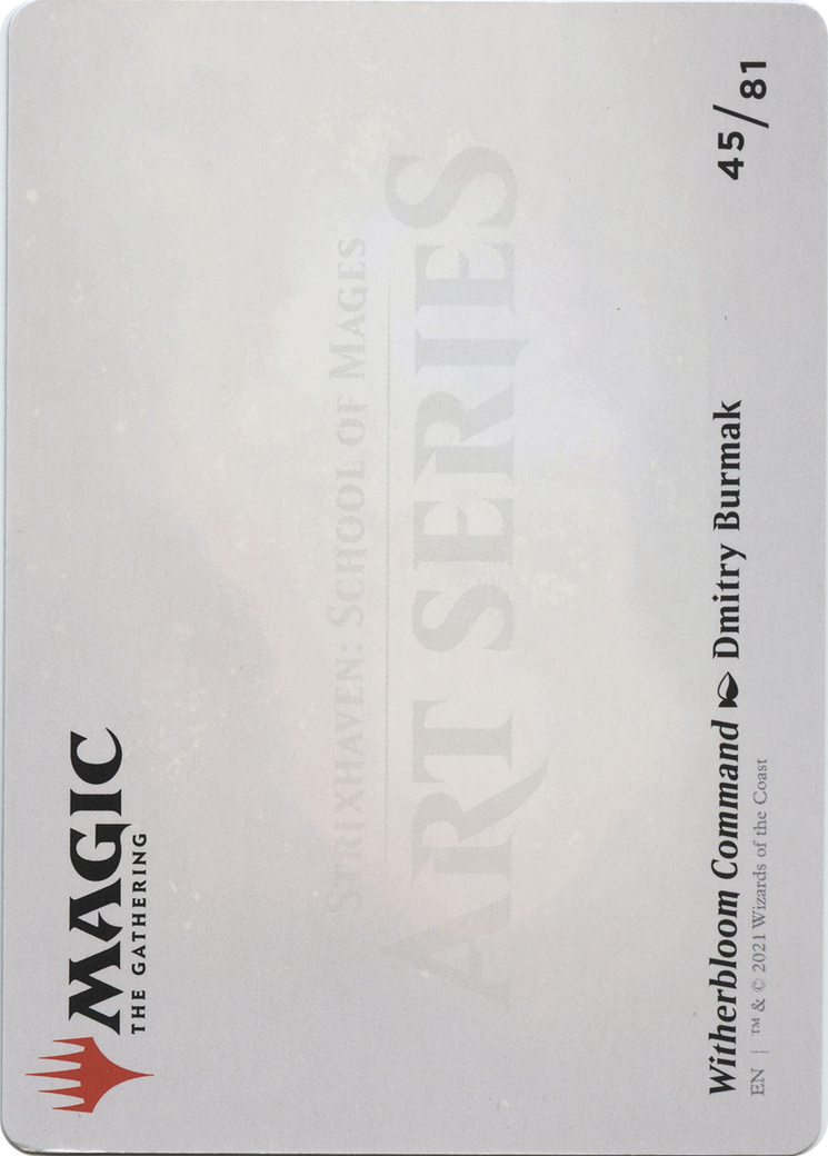 Witherbloom Command // Witherbloom Command (ASTX-045) (Borderless) [Strixhaven Art Series] Foil