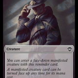 Boar // Manifest Double-Sided Token [Outlaws of Thunder Junction Commander Tokens]