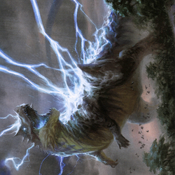 Thrasta, Tempest's Roar // Thrasta, Tempest's Roar (AMH2-041) (Borderless) [Modern Horizons 2 Art Series] Foil
