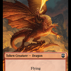 Dragon (Ripple Foil) // Copy Double-Sided Token [Modern Horizons 3 Commander Tokens]