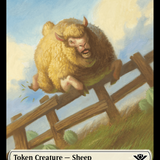 Mercenary // Sheep Double-Sided Token [Outlaws of Thunder Junction Tokens]