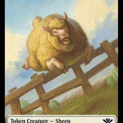 Sheep // Plot Double-Sided Token [Outlaws of Thunder Junction Tokens]