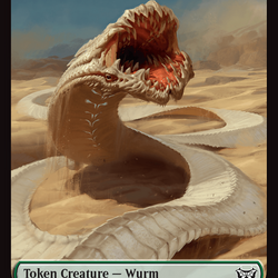 Wurm (0018) // Fractal Double-Sided Token [Duskmourn: House of Horror Commander Tokens]