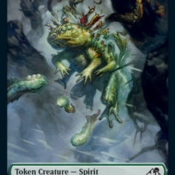 Spirit (002) // Spirit (011) Double-Sided Token [Kamigawa: Neon Dynasty Tokens]