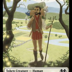 Human // Food (0010) Double-Sided Token [Wilds of Eldraine Tokens]