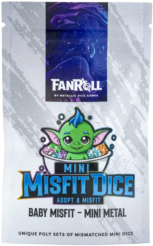 MYSTERY MISFIT MINI METAL POLYHEDRAL  DICE SET