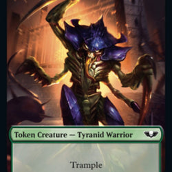 Tyranid (017) // Tyranid Warrior Double-Sided Token (Surge Foil) [Warhammer 40,000 Tokens]