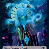 Spirit (002) // Tezzeret, Betrayer of Flesh Emblem Double-Sided Token [Kamigawa: Neon Dynasty Tokens]