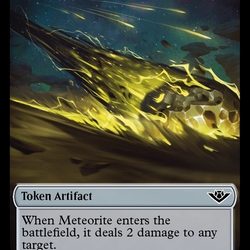 Treasure // Meteorite Double-Sided Token [Outlaws of Thunder Junction Tokens]