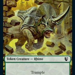 Rhino // Wolf Double-Sided Token [Innistrad: Midnight Hunt Commander Tokens]