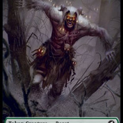 Spirit // Beast (008) Double-Sided Token [Innistrad: Midnight Hunt Tokens]