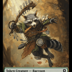 Rat // Raccoon Double-Sided Token [Bloomburrow Commander Tokens]