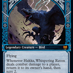 Alrund, God of the Cosmos // Hakka, Whispering Raven (Showcase) [Kaldheim]